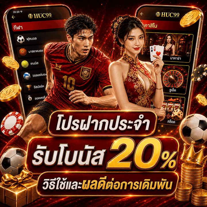 โปรฝากประจำ รับโบนัส 20%